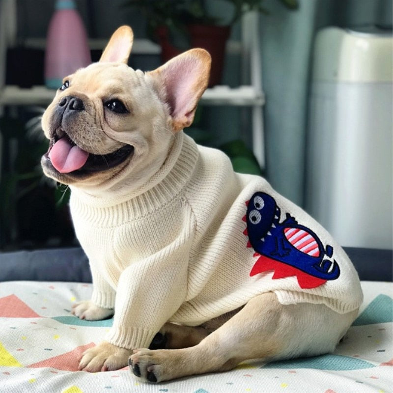 Dinosaur Printing French Bulldog Sweater